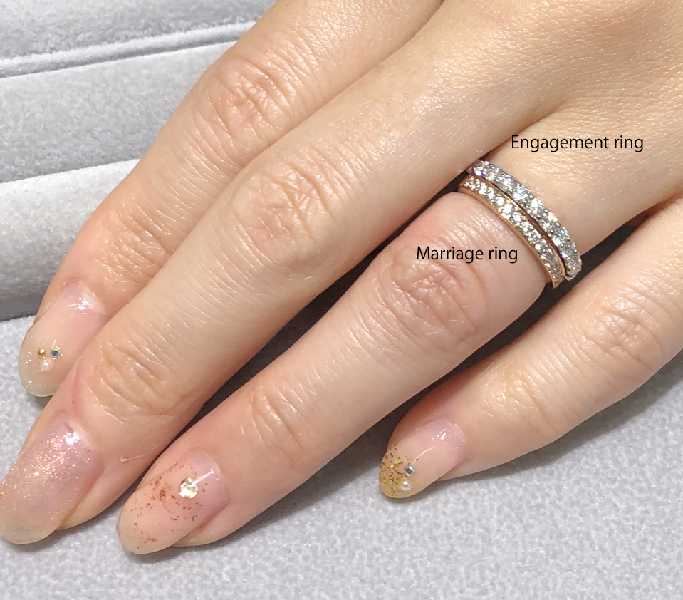 エタニティリングを婚約指輪と結婚指輪として♡ | 京都で婚約指輪