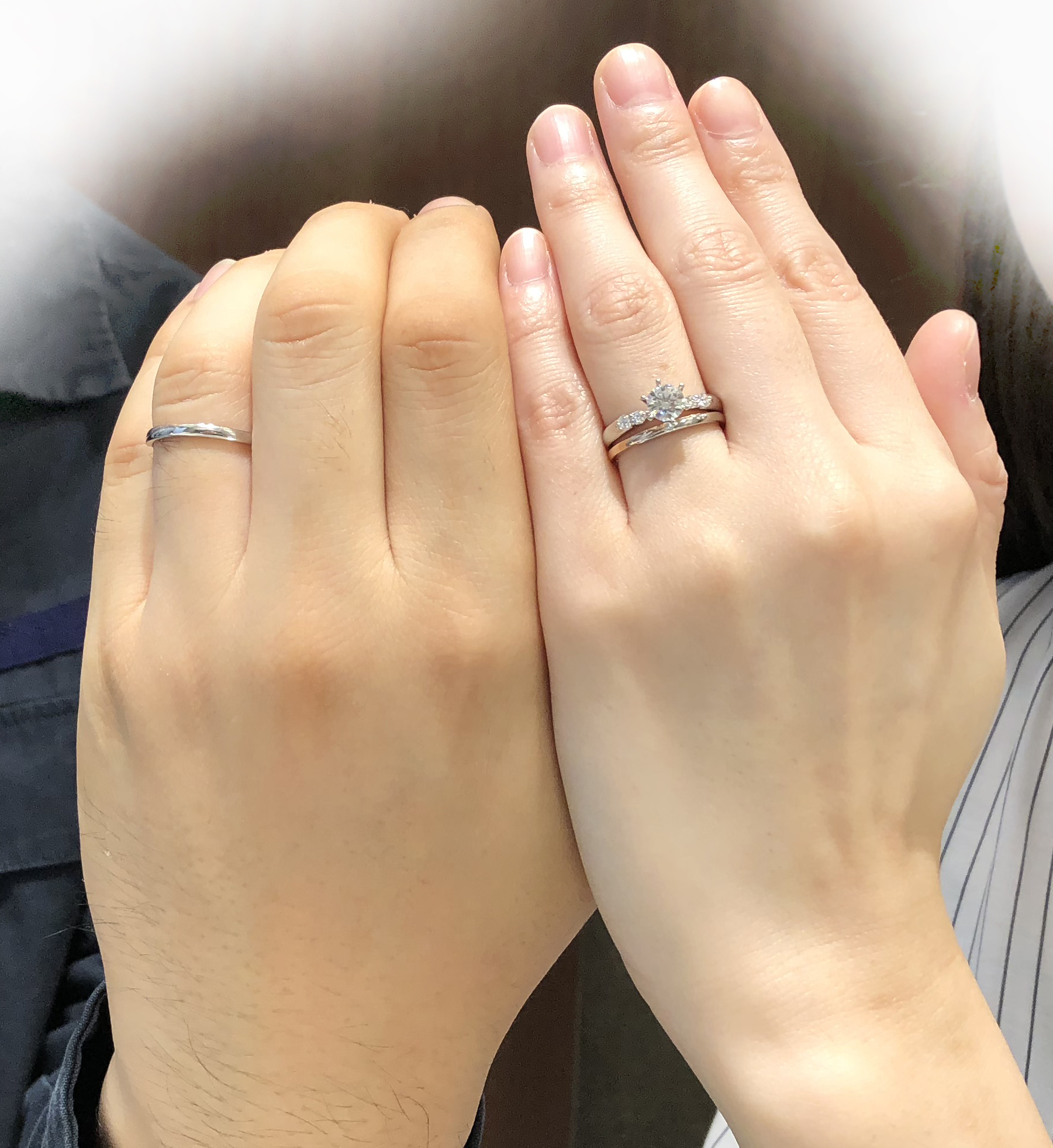 お客様の素敵な重ね付けリング | 京都で婚約指輪・結婚指輪・ダイヤモンドが卸価格で安い！｜レハイム京都店